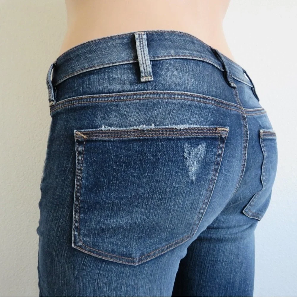 SILVER Jeans Women’s DISTRESSED Avery Skinny Crop Jeans Size 12 NWOT